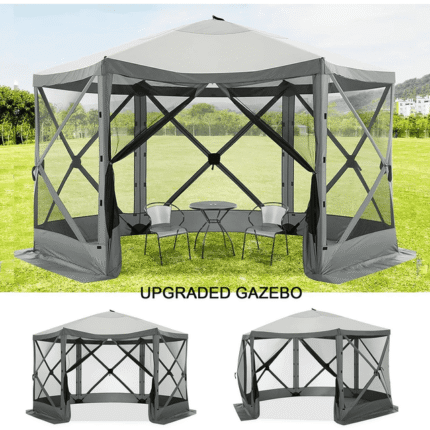 COBIZI Pop Up Gazebo Screen Tent Screen House for Camping, 12x12 Screen Room with Mosquito Netting, Hub Tent Instant Screened